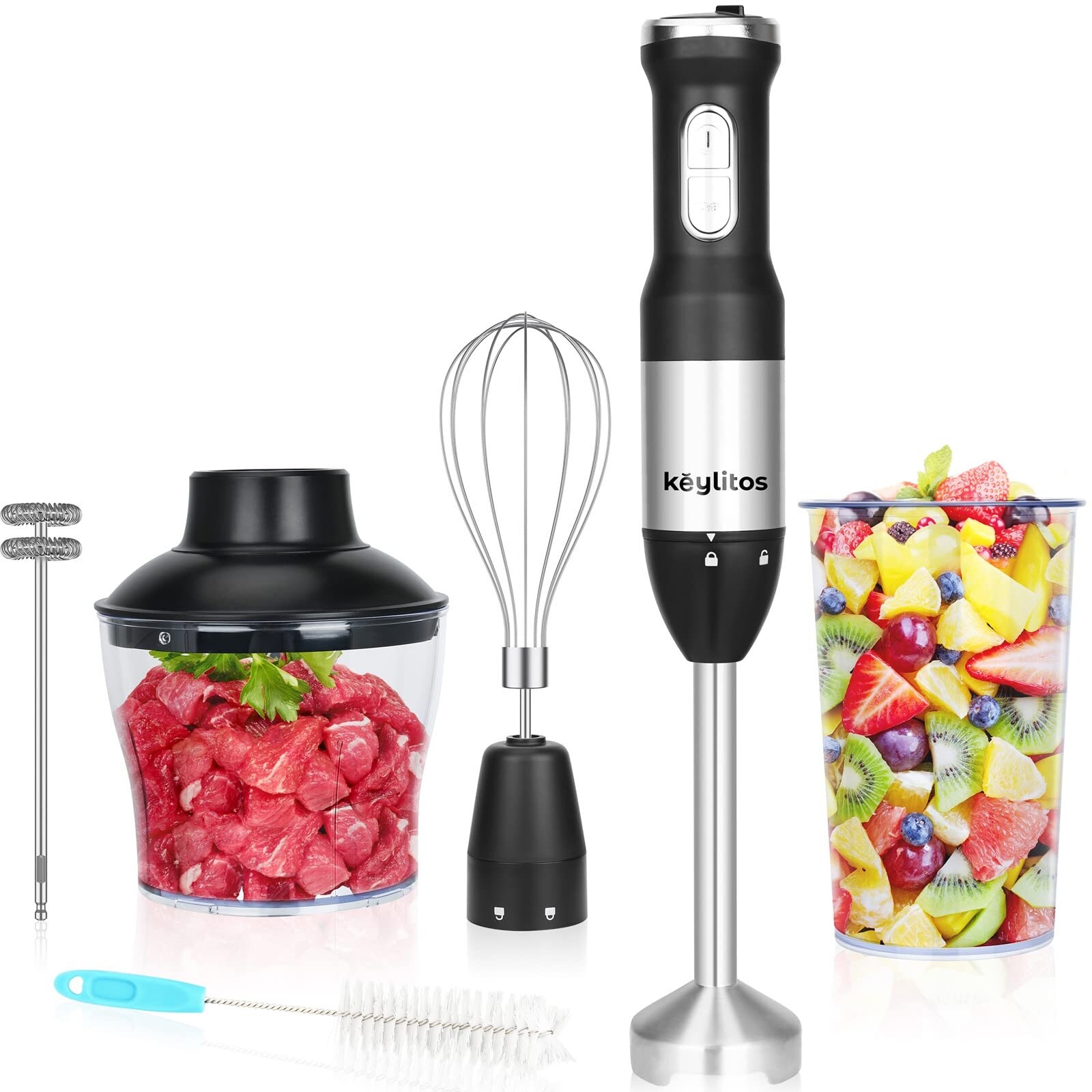 5 in 1 Immersion Hand Blender Mixer, [Upgraded] 1000W Handheld